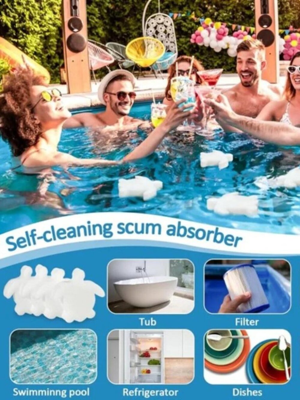 12 Pool Sponge Oil Absorber Sponge Turtles